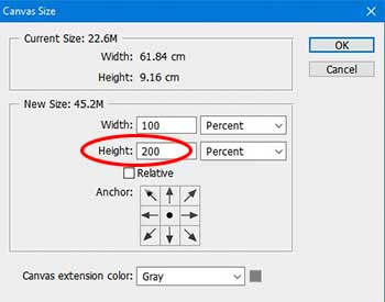 where to set the new height