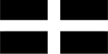 Cornish flag of St Piran, the patron Saint of tin miners